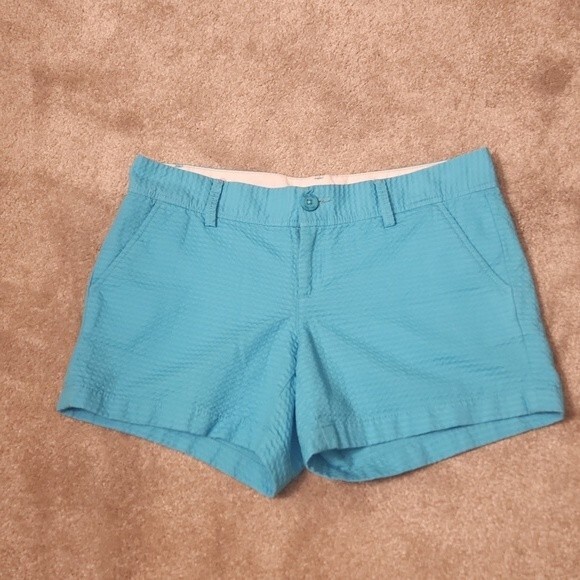 Lilly Pulitzer Callahan 5" Jacquard Textured Shorts "Seaside Aqua" Size 8 - Picture 1 of 7